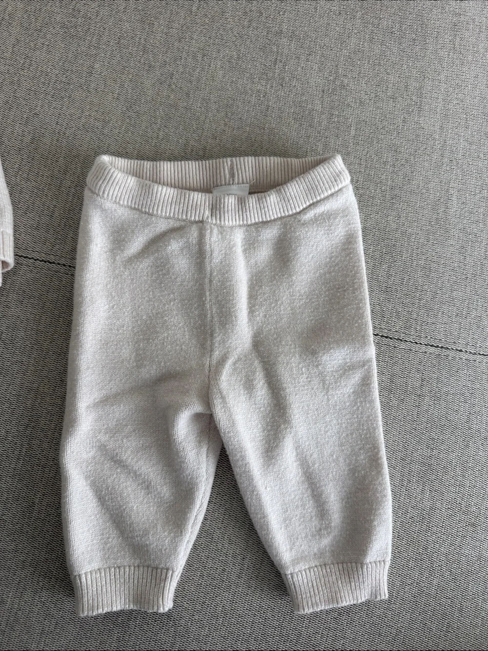 Gymboree Cream Knit Sweater and Pants Set with Blue Floral Detail